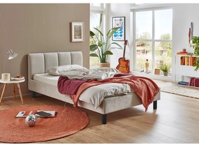 Béžová čalúnená jednolôžková posteľ bez roštu 120x200 cm Joker – Meise Möbel