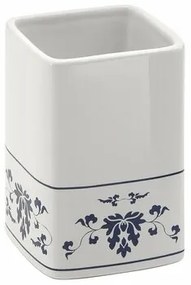 EDY CX9889 Cixi pohár na postavenie, porcelán, biela/modrá