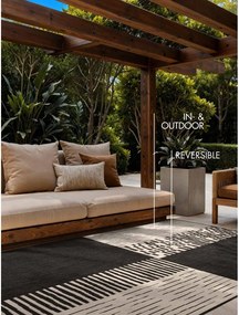 Čierny/krémovobiely vnútorný a vonkajší koberec 160x230 cm Haringey Acacia – Ted Baker