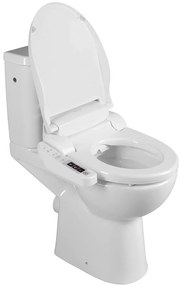 Sapho Sapho, HANDICAP WC kombi zvýšené sedadlo s elektronickým bidetom BLOOMING EKO PLUS, Rimless, zadný odpad, biela, NB-1160D-1