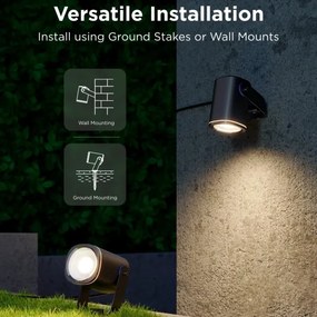 Govee - LED RGBWW Stmievateľný reflektor LED/12W/230V IP67 2700-6500K Wi-Fi