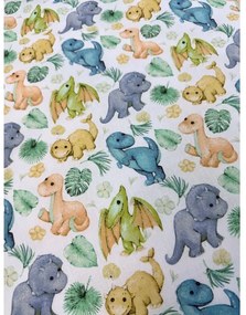 INTERMEDIC SK Obliečka do postieľky Dino 100x135/40x60 cm – 100 % bavlna, zapínanie na zips