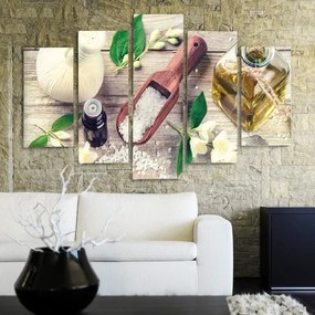 Obraz na plátně pětidílný Bylinky Koření - 200x100 cm