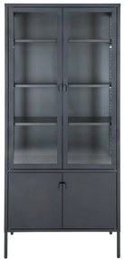 Čierna kovová vitrína 80x180 cm Brisbane – House Nordic