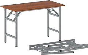 Konferenčný stôl FAST READY, 120x60 cm, sivostrieborná podnož, čerešňa