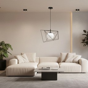 Toolight Toolight, závesná stropná lampa 1xE27 APP1022-1CP, čierna-biela, OSW-06112