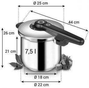 Tescoma Tlakový hrniec SmartCLICK 7.5 l, 7,5 l