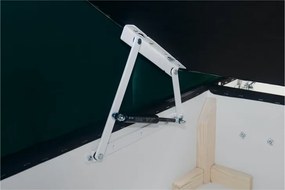 Čalúnená posteľ Kvadrat II, 200x180, zelená / šedá (an 4810/4817)