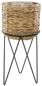 KVETINÁČ Z MORSKEJ TRÁVY SO STOJANOM AYA NATURAL SADA 2KS 54X25 CM+43X20 CM HNEDÁ