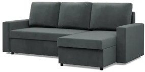 Rohová rozkladacia sedačka NEO Kronos tmavosivá