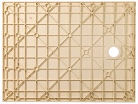 Erga Hyper, SMC sprchová vanička 100x90x2,6 cm + sifón, béžová matná, ERG-V06-SMC-9010S-BG