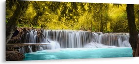 Obraz - Vodopád, s jasnými farbami (120x50 cm)