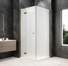 Polysan Polysan, GLOBE GOLD MATT štvorcová sprchová zástena 900x900mm, matné sklo, ľavá, GB1090-3315MLG