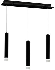 LED Luster na lanku CARBON 3xLED/15W/230V