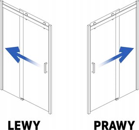 Jednokrídlové posuvné sprchové dvere REA NIXON-2 ĽAVÉ 120 cm pre inštaláciu do niky, chróm/transparent - bez vaničky