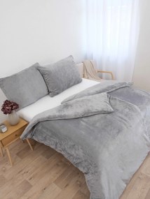 Predĺžené obliečky mikroplyš Exclusive – Laura svetlo sivá