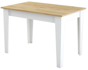 Jedálenský stôl  (pre 4 osoby) Kika (Biela + Dub). Vlastná spoľahlivá doprava až k Vám domov. 1073320