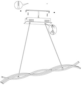 Eglo 99317 - LED Luster na lanku LASANA LED/36W/230V