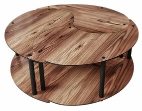 Súprava konferenčných stolíkov Yin Yang Walnut, 3 ks