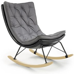 Hojdacie kreslo Indigo šedá/čierna