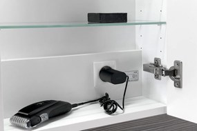 Sapho LUCIE galerka s LED osvetlením, 86x70x17cm, biela LU085-0030