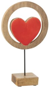 Drevené srdce na kovovej nohe Variant: Stredné