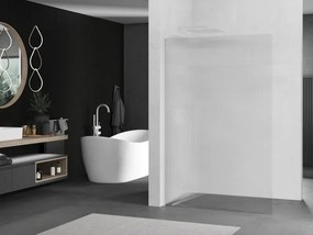 Mexen Kioto L, sprchová zástena Walk-In 120 x 200 cm, 8mm sklo s rebrovým vzorom, biely profil, 800-120-103-20-09