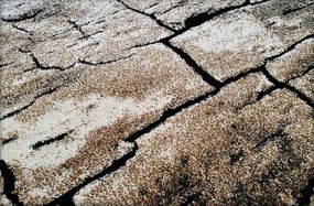 HU Okrúhly Hnedý moderný koberec Loft 265 vzor suchá zem