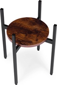 Stojan na květiny THEO 41,5x35 cm černý/hnědý