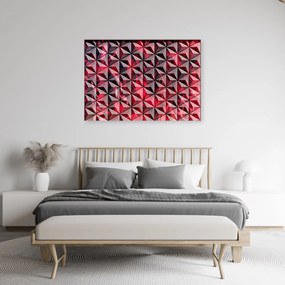 Obraz na plátně, Červená geometrie - 100x70 cm