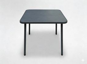 CH ŠTVORCOVÝ ZÁHRADNÝ STÔL 80 x 80 x 72 CM TMAVOSIVÁ