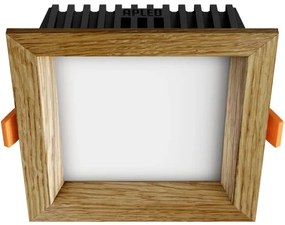 APLED - LED Podhľadové SQUARE WOODLINE LED/6W/230V 4000K 12x12 cm dub masív