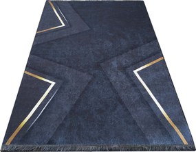 DY Čierno-zlatý koberec s geometrickým vzorom Black 09 Rozmer: 60x100 cm