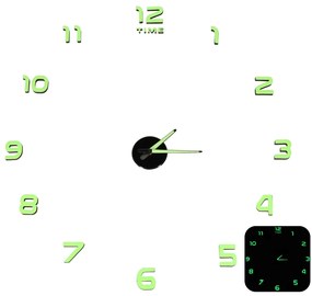 Fluorescenčné nástenné hodiny 50-60cm 12 číslic