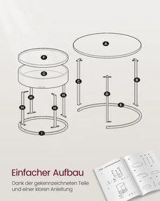 Set dvoch konferenčných stolíkov LCT044K43