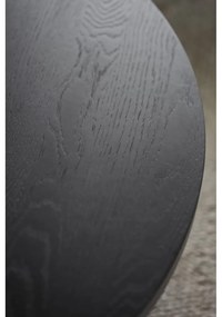 Čierny okrúhly konferenčný stolík v dekore duba ø 110 cm Boxford – Rowico