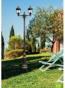 Redo 9609 - Vonkajšia lampa SEVILLA 2xE27/42W/230V IP44 zlatá/patina