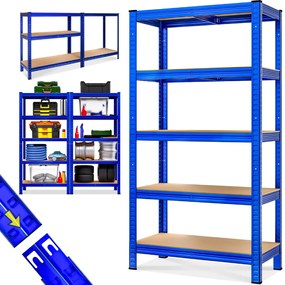 Monzana Regál s vysokou nosnosťou HEAVY, max. 875kg, 90x40x180cm, modrá