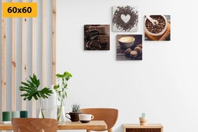Set obrazov pre milovníkov kávy Varianta: 4x 40x40