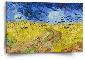 Sablio Obraz Pšeničné pole s vranami - Vincent van Gogh - 60x40 cm