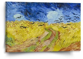 Sablio Obraz Pšeničné pole s vranami - Vincent van Gogh - 60x40 cm
