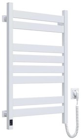 Kúpeľňový rebríkový radiátor s termostatom LARGO 432W/230V 80,6 cm IP44 biely pravostranný