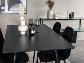 Silar Polar stolová súprava čierna/čierna