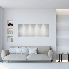Obraz - Betónový múr so svetlami (120x50 cm)