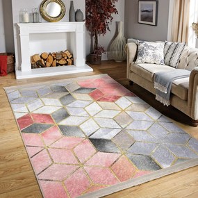 Sivo-ružový prateľný koberec 160x230 cm – Mila Home