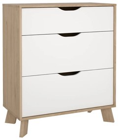 Biela/v prírodnej farbe komoda v dekore duba 79x92x40 cm Ikast – Tvilum
