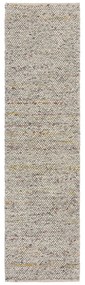 Krémový ručne tkaný behúň s prímesou vlny 60x230 cm Minerals – Flair Rugs