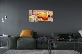 Obraz canvas Ice Tea citrusové slamky 120x60 cm