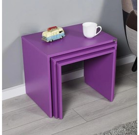Adore Furniture SADA 3x Konferenčný stolík fialová AD0134