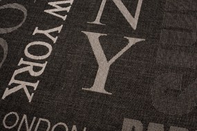 TA Koberec 20224 Čierna / strieborná